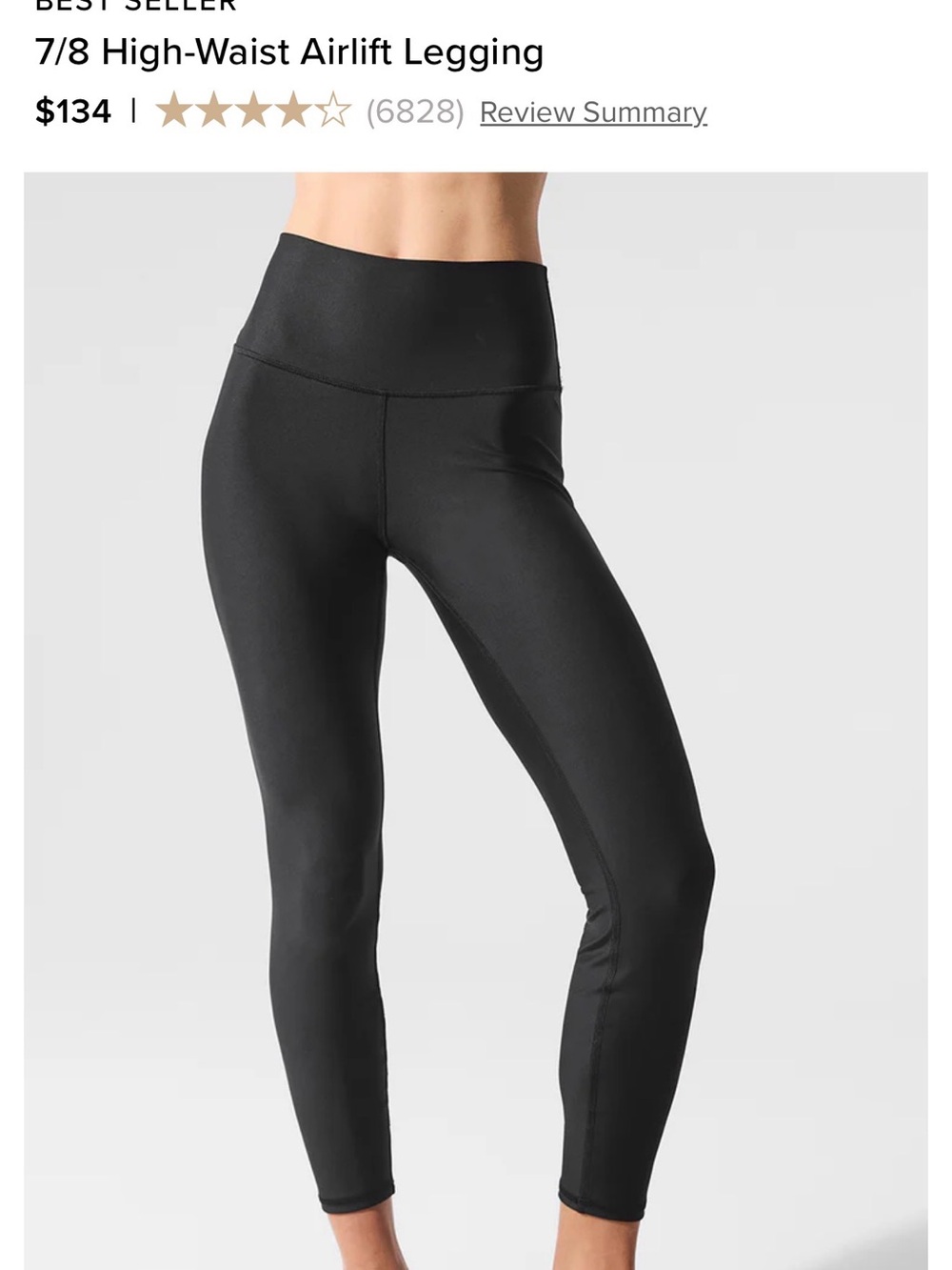 ALO Yoga High-Waist 7/8 Legging — Black
